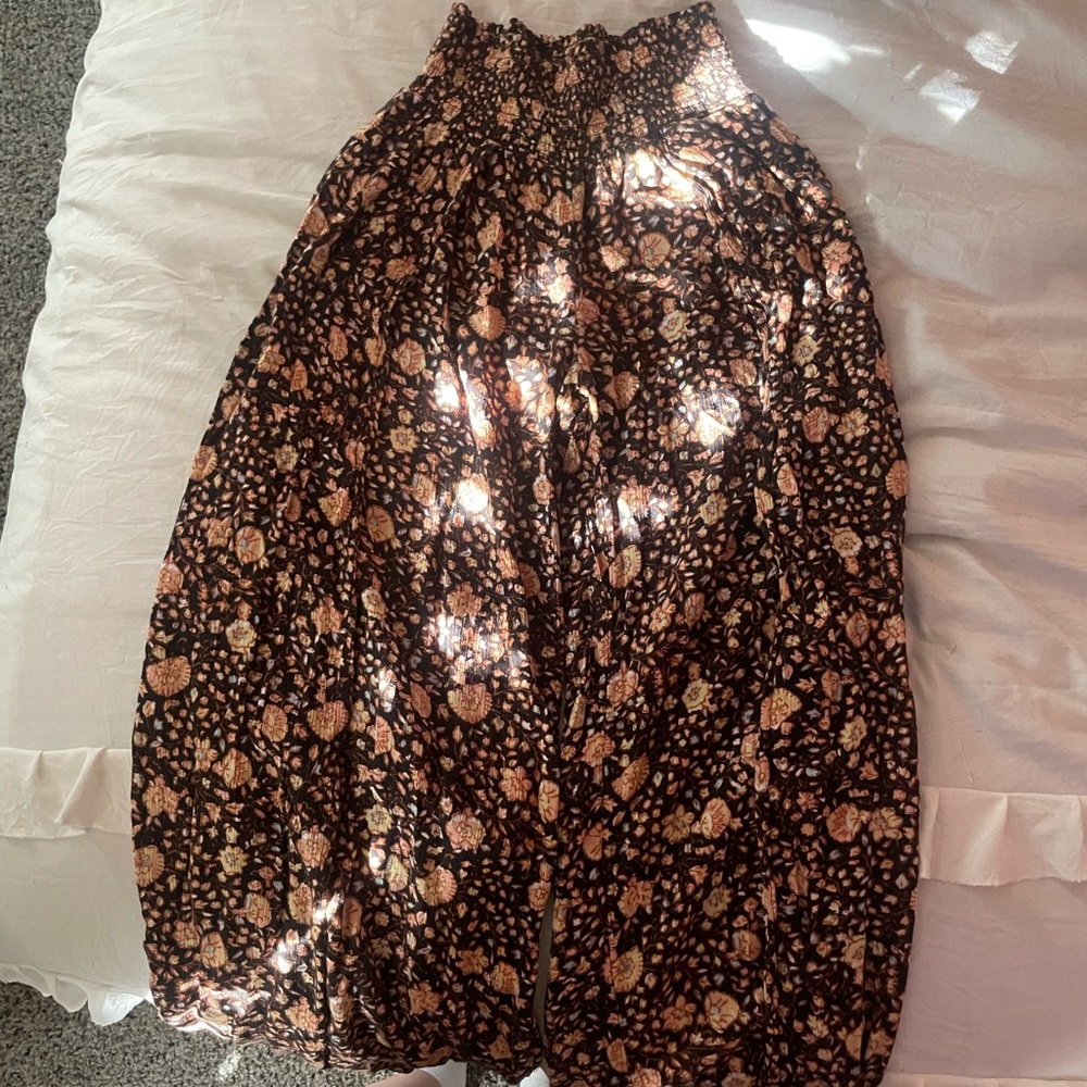 Floral Black Billabong Women's Flowy Pants